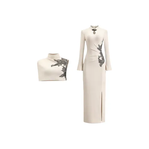 VKXOW Длинное платье с длинными рукавами женское