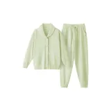 [Женский Отложной Воротник] Медный Туманный Зеленый