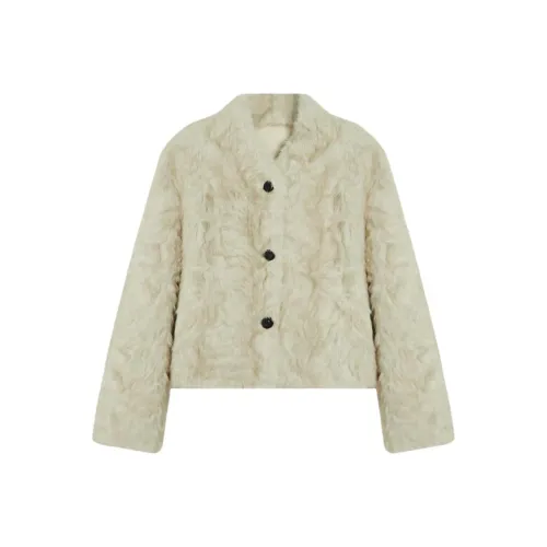 GZQJ Абрикос Женское Пальто