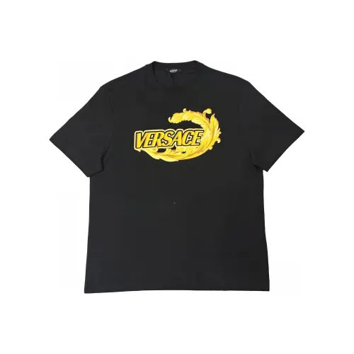 VERSACE Мужские черные T-рубашки