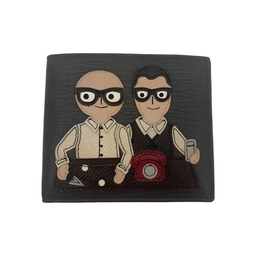 Dolce Gabbana Кошелек из коровьей кожи Мужской Серый