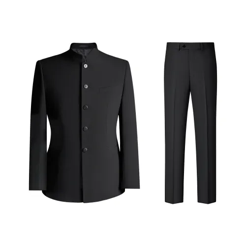 POLOMEISDO Черный Мужской Деловой Костюм