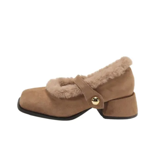 Puppytown Грубый каблук Туфли Мэри Джейн Женские