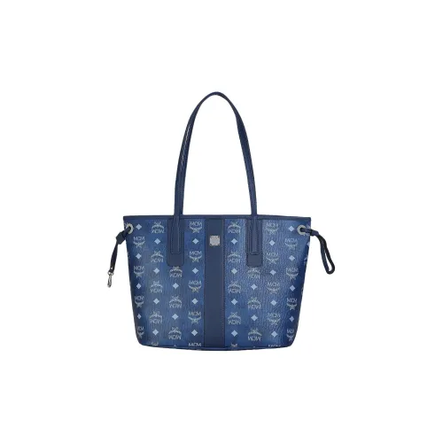 MCM Liz Кожа Плечевая Сумка Маленькая Женская Синяя