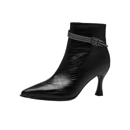 Golden Silk Rabbit Женские ботильоны