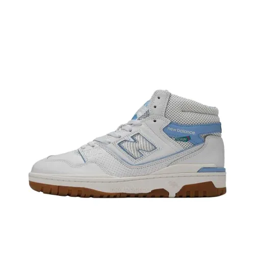 Aimé Leon Dore x New Balance NB 650 Устойчивые к истиранию высокие кроссовки для баскетбола Винтаж Мужские Белый Синий