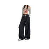 Темно-синие штаны длиной до щиколотки