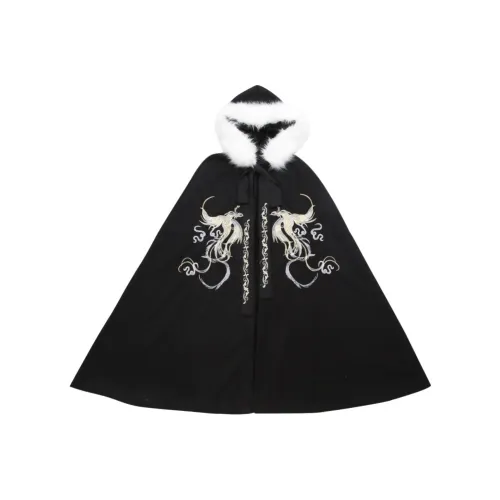 Huan Feather Черный Плащ Мужской Ханьфу