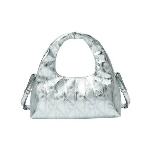 CALVIN KLEIN Сумка из синтетической кожи женская мерцающий серебристый цвет