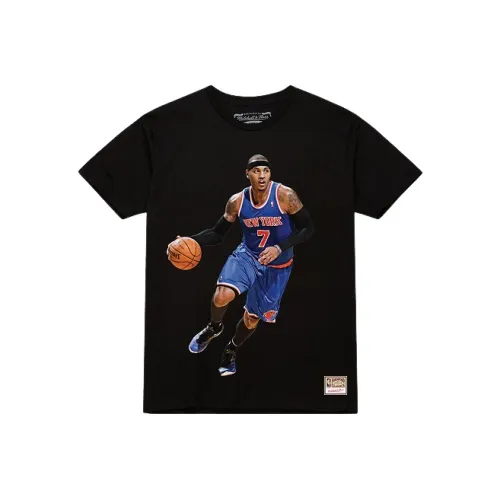 Mitchell Ness Черный New York Knicks Anthony Унисекс T-рубашки