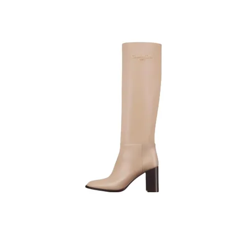DIOR D Town Высокие сапоги до колена 8 см женские бежевые