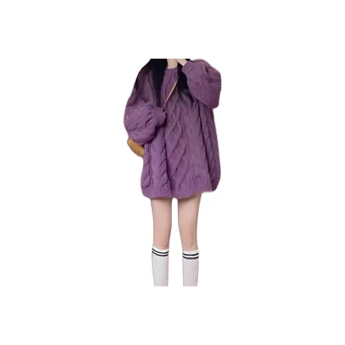 GUOZHEN Фиолетовый Женский Трикотаж