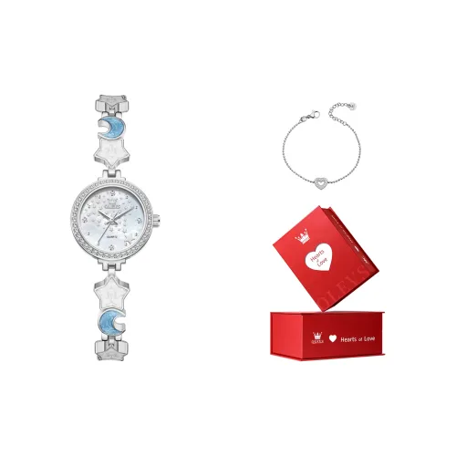 OLEVS Кварцевый механизм нержавеющая сталь ремешок часы женские жемчужная раковина цвет циферблат