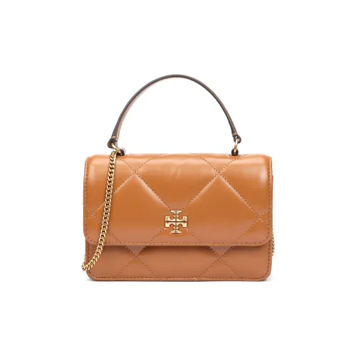 Tory Burch Сумка через плечо из гладкой коровьей кожи Женская Каштановая