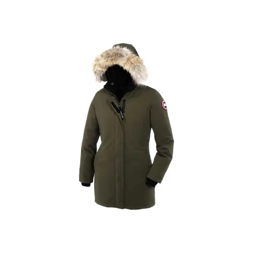 Canada Goose Victoria Series Пуховик Зимний Женские Армейский зеленый