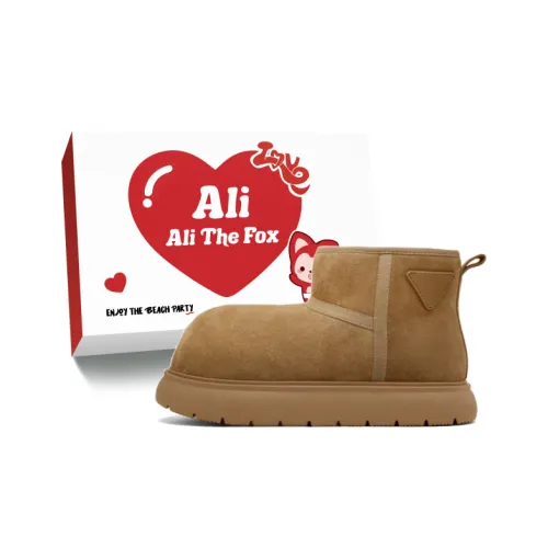 Али Тх Фокс Флис С подкладкой Теплый Минималистский стиль Универсальный Короткие Снежные ботинки Женские