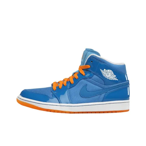 Jordan Air Jordan 1 Ретро Phat MID Italy Шокабойеры Противоскользящие MID Топ Винтажные баскетбольные кроссовки Мужской Синий