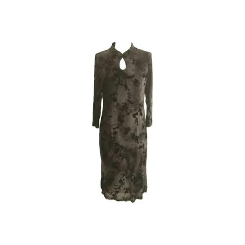 MAJIAJIA Черный Серый Женский Ципао