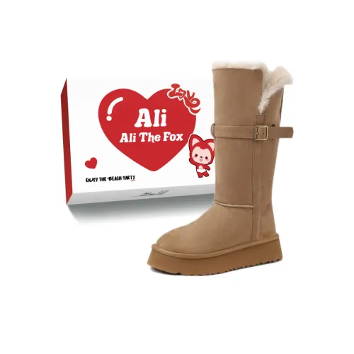 Али Тх Фокс Винтаж Флис С подкладкой Trendy Classic Удобные Высокие ботинки для снега Женские