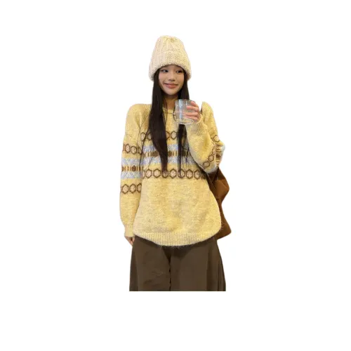 YOUSEKOO Желтый Женский Трикотаж