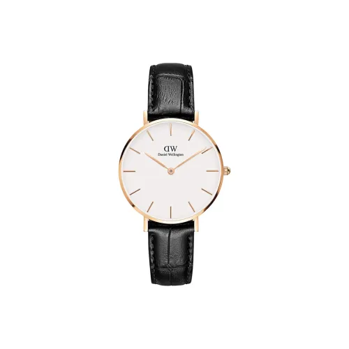 Daniel Wellington Women's Watch Кварцевый механизм Кожаный ремешок 32 мм Белый циферблат