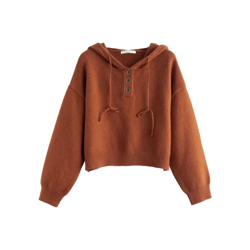 Tonlion Винтаж Апельсин Женский Трикотаж