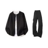 Чёрный + Чёрный Брюки