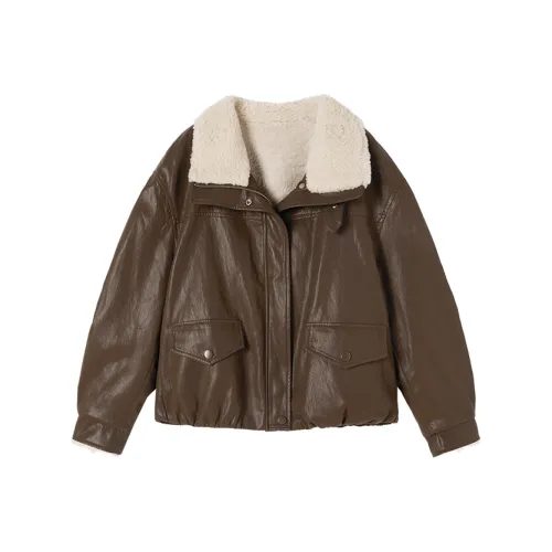 XIANGYING Кофе Женские Короткие пальто