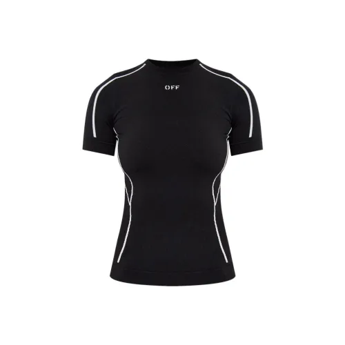 Off Белый Черный Женские T-рубашки