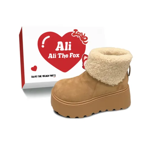 Али Тх Фокс Термический Флис С Подкладкой Устойчивый К Холоду Толстая Подошва Увеличивающая Высоту Короткие Ботинки для Снегоступов Женские