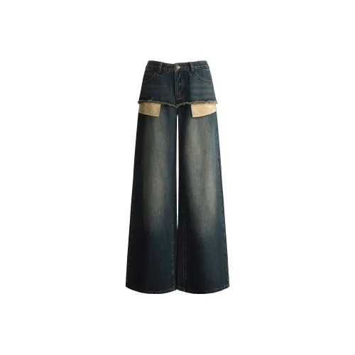 UNIFREE Винтажные синие женские джинсы