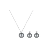 Ожерелье, серьги-гвоздики, одежда, наборы - серый