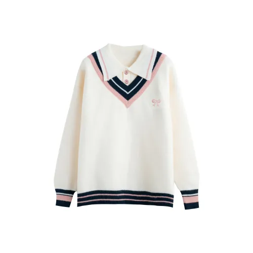 Tonlion Белый тон Женская трикотажная одежда