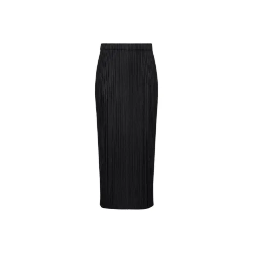 PLEATS PLEASE ISSEY MIYAKE Черный Женская Повседневная Длинная Юбка