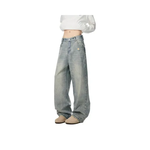 REBIRTHRABBIT Синий Мужские Джинсы