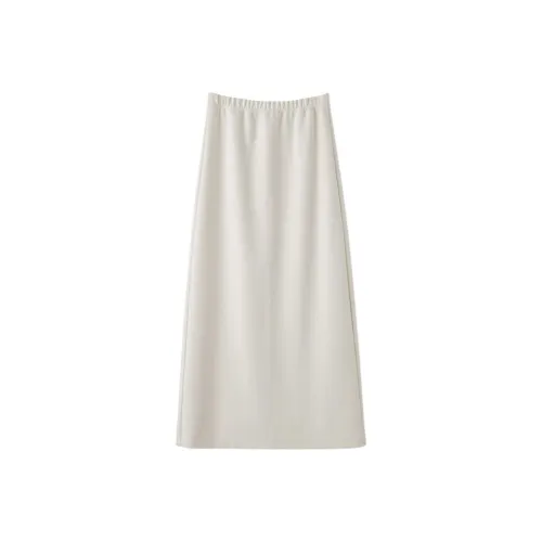 Late White Повседневный Длинный Юбка Женские