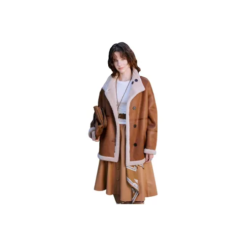 Kele Coco Каштаново-коричневый Женские Меховые изделия