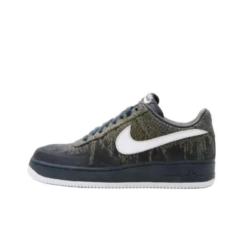 Nike Air FORCE 1 Амортизация Износостойкие Низкие Кроссовки для Скейтбординга Унисекс Черные Зеленые