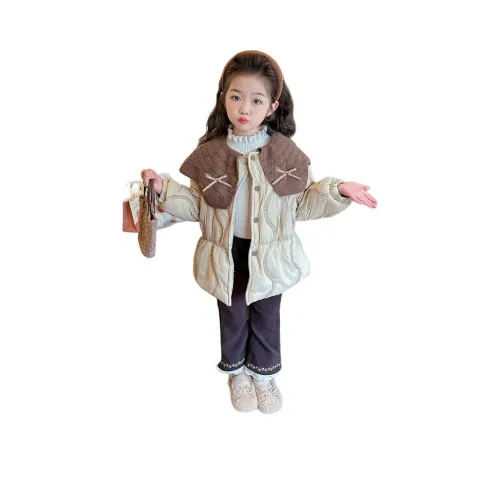 ЮЙЧЖАОЛИНЬ Бант Стеганый Хлопковый пуховик Для дошкольников Утеплённые куртки