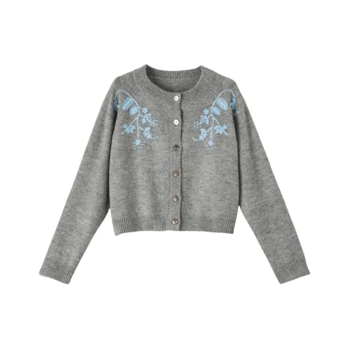 Late White Трикотажная ткань Кардиган Женские