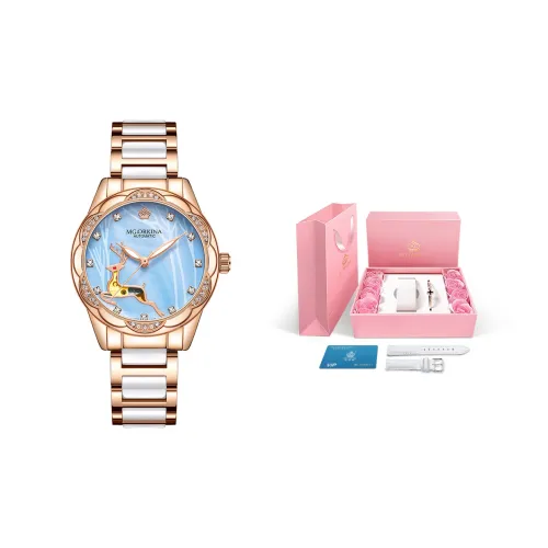 MG.ORKINA MG Автоматический Механический Механизм Стальной Ремешок Часы Женские Многоцветный Циферблат