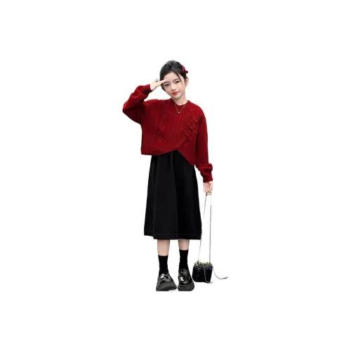 YOUMIWU Красный Комплекты одежды для детей с юбкой