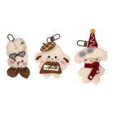 [Берет Кролик + Шарф Щенок + Сердце Зеркальце Кролик] 3 упаковки