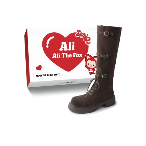 Али Тх Фокс Осенние и Зимние Винтажный стиль Майярд Высокие сапоги для колена Женские