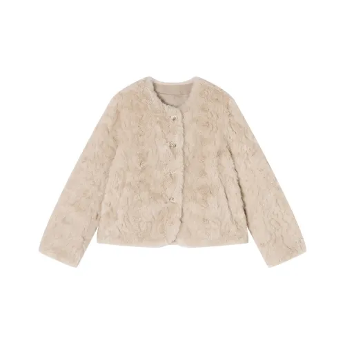 XIANGYING Абрикос Женские Меховые изделия