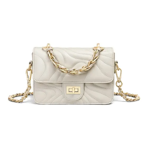 Younger Song Сумка через плечо из синтетической кожи стандартная женская цвет экрю