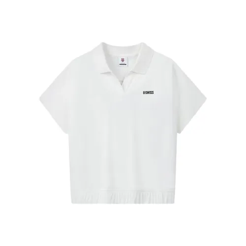 KSWISS Поло Женское Белое Эвриалы