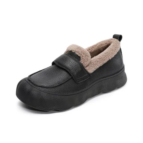 SENJIALUO Термический Увеличивающий Высоту Устойчивый к Износу Низкий Топ Утепленная Обувь Женская