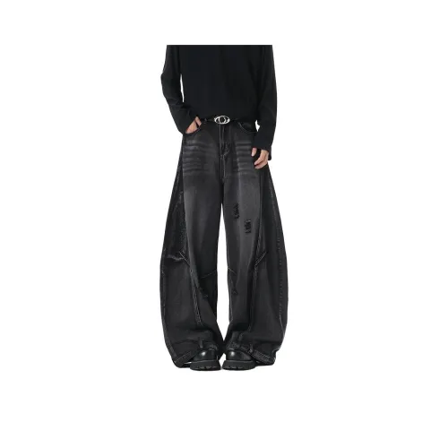 ZUOFEILI Черный Серый Цвет Унисекс Джинсы