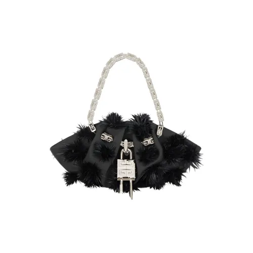 GIVENCHY Kenny Ткань с Овчина Сумка Мини Женские Черный